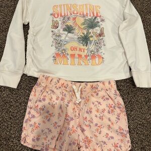 Sunshine on My Mind Kids Set - White and Peach